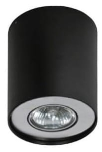 Czarno aluminiowa lampa sufitowa tuba walec spot Azzardo AZ0607 Neos GU10 10,2cm x 12cm