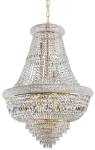 Żyrandol wiszący z kryształkami mosiądz Ideal Lux 243528 Dubai sp24 24xE14 80cm