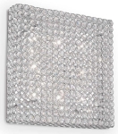 Kryształowa lampa sufitowa kwadrat Ideal Lux 080352 Admiral pl9 8xG9 51cm