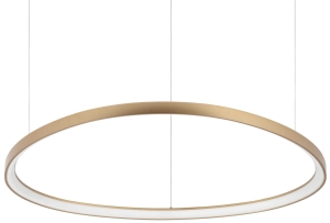 Owalna lampa wisząca mocowana na linkach mosiądz Ideal Lux 307701 Gemini sp d105 on-off LED 82W 3000K