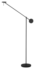 Czarna minimalistyczna ściemnialna lampa podłogowa Grok Lighting 25-5693-05-05 Invisible LED 9W 3000K CRI90 165cm