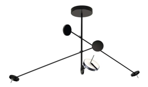 Czarna minimalistyczna lampa sufitowa ściemnialna Grok Lighting 00-5696-05-05 Invisible LED 27W 3000K