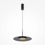 Czarna lampa wisząca z kloszem jak plaster miodu Maytoni MOD041PL-L15B3K1 Ei LED 12W 3000K 35cm