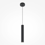 Czarna lampa wisząca walec tuba 40cm z kablem 300cm Maytoni MOD161PL-01B1 Pro Focus GU10