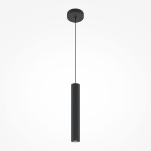 Czarna lampa wisząca walec tuba 40cm z kablem 300cm Maytoni MOD161PL-01B1 Pro Focus GU10