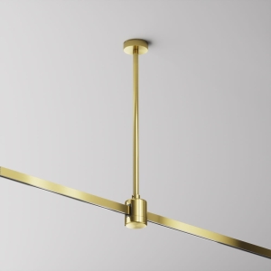 Mosiężny uchwyt z miejscem na kabel zasilający do szynoprzewodów magnetycznych Flarity Maytoni TRA158C-IPC1-BS H34,6cm