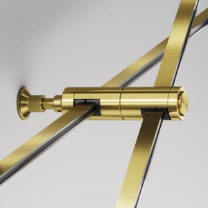 Mosiężny podwójny uchwyt ścienny do szynoprzewodów magnetycznych Flarity Maytoni TRA155CW-D1-BS H14,9cm