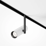 Biała lampa tuba na czarnej nóżce na szynoprzewód magnetyczny Exility Maytoni TR005-4-12W-DS-BW Elti LED 12W 2700-6000K 36stopni Ściemnialna Bluetooth D5,2cm
