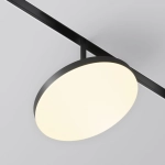 Czarna okrągła lampa z mlecznym kloszem na szynoprzewód magnetyczny Exility Maytoni TR131-2-15W3K-B Plato LED 15W 3000K 120stopni