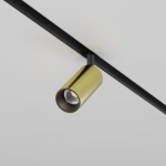 Złoty reflektor na czarny szynoprzewód magnetyczny Exility Maytoni TR032-4-5W3K-M-DS-BBS Focus LED 5W 2700-6000K 36stopni Ściemnialny Bluetooth