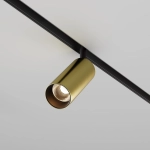 Złoty reflektor na czarny szynoprzewód magnetyczny Exility Maytoni TR032-2-12W3K-M-BBS Focus LED 12W 3000K 36stopni