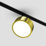 Złoty reflektor na czarny szynoprzewód magnetyczny Exility Maytoni TR040-2-18W3K-BBS Rado LED 18W 3000K 120stopni