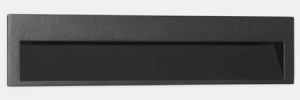 Szara lampa zewnętrzna prostokątna wpuszczana w elewację Leds C4 05-E147-Z5-CL Tiny LED 7,8W 3000K IP66 16,5cm