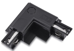 Czarny podtynkowy łącznik kątowy L prawy do szynoprzewodów 3-fazowych Azzardo AZ4298 3Line