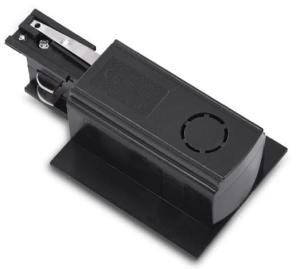 Czarna podtynkowa końcówka zasilająca lewa do szynoprzewodów 3-fazowych Azzardo AZ4310 3Line