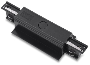 Czarny łącznik środkowy zasilający do szynoprzewodów podtynkowych 3-fazowych Azzardo AZ4296 3Line