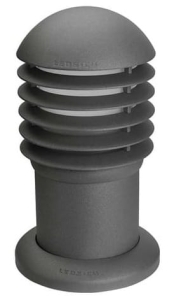 Szary słupek oświetleniowy do ogrodu Leds C4 55-9318-Z5-M3 Balizas E27 30cm IP44