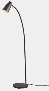 Brązowa pochylona lampa podłogowa Leds C4 25-4755-CI-23 Funk E27 130cm