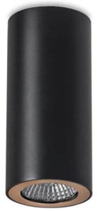 Czarna lampa sufitowa tuba spot Leds C4 15-0073-05-23 Pipe GU10 6,8cm x 14cm