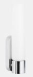 Chromowany kinkiet walec obok lustra w łazience Leds C4 05-7983-21-F9 Dresde LED 10,5W 3000K IP44 CRI92