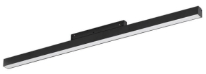 Czarny podłużny mleczny reflektor na szynoprzewód magnetyczny Alfa Azzardo AZ4848 Milky LED 20W 3000-6000K 60cm 120stopni Bluetooth