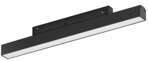 Czarny podłużny mleczny reflektor na szynoprzewód magnetyczny Alfa Azzardo AZ4846 Milky LED 12W 3000-6000K 30cm 120stopni Bluetooth