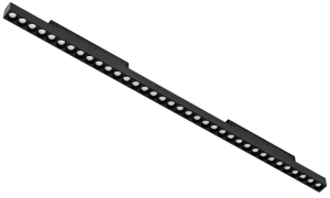 Czarny podłużny reflektor diodowy na szynoprzewód magnetyczny Alfa Azzardo AZ4903 Kira LED 30W 3000-6000K 72,5cm 50stopni Bluetooth