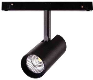 Czarny reflektor na szynoprzewód magnetyczny Alfa Azzardo AZ4842 Makita LED 30W 3000-6000K Bluetooth 40stopni
