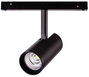 Czarny reflektor na szynoprzewód magnetyczny Alfa Azzardo AZ4836 Makita LED 7W 3000-6000K Bluetooth 40stopni