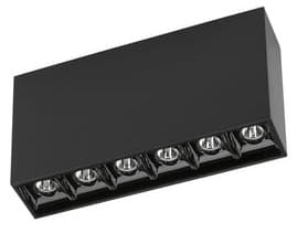 Mała czarna techniczna lampa sufitowa ściemnialna Leds C4 15-7188-60-MS Bento LED 14,7W 2700K CRI90 34stopnie 16,3cm
