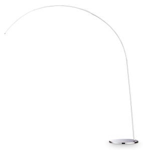 Lampa podłogowa łukowa metalowa z okrągłą podstawą chrom Ideal Lux 286662 Dorsale mpt1 E27