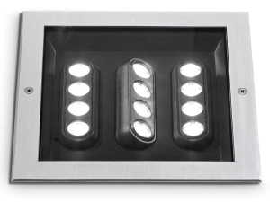Zewnętrzna kwadratowa lampa wpuszczana z regulowanymi modułami świetlnymi Ideal Lux 325712 Taurus pt d21 accent square LED 20W 3000K