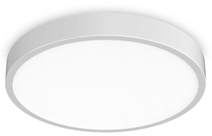 Biała okrągła lampa sufitowa do łazienki plafon Ideal Lux 327693 Ray pl d60 LED 44W 3000-4000K 60cm