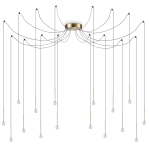 Lampa wisząca pająk mosiądz Ideal Lux 284019 Lucciola sp16 LED 16W 3000K