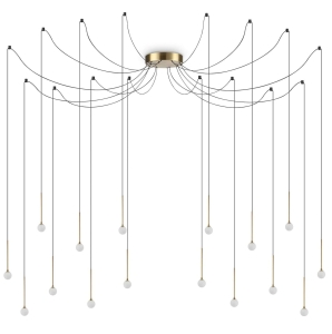 Lampa wisząca pająk mosiądz Ideal Lux 284019 Lucciola sp16 LED 16W 3000K