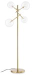 Lampa podłogowa szklane kule przezroczyste rama antyczny mosiądz Ideal Lux 290966 Equinoxe pt4 4xG4