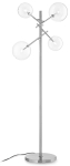 Lampa podłogowa szklane kule przezroczyste rama chrom Ideal Lux 290959 Equinoxe pt4 4xG4