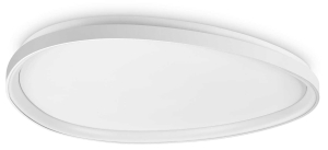 Biała lampa sufitowa owalna z ramą metalową Ideal Lux 328973 Gemini pl d081 dali/push LED 42W 3000K