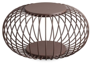 Brązowa ażurowa lampa podłogowa zewnętrzna Ideal Lux 293417 Djambe pt d74 LED 18W 3000K 74cm