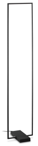 Czarna prostokątna lampa podłogowa rama Ideal Lux 299617 Frame pt LED 30W 3000K