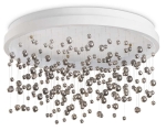 Biała lampa sufitowa okragła rama i wiszące koraliki Ideal Lux 315805 Armony pl d60 LED 61W 3000K 60cm
