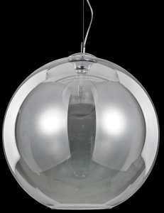 Lampa wisząca duża dymna szklana kula Ideal Lux 094137 Nemo E27 50cm x 264cm