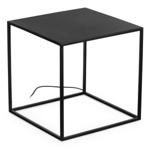 Czarna kostka lampa podłogowa zewnętrzna Ideal Lux 300658 Ipotesi pt h50 LED 16W 3000K