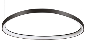 Owalna lampa wisząca na linkach obręcz czarna Ideal Lux 247281 Gemini sp d081 on-off LED 59W 3000K 81cm