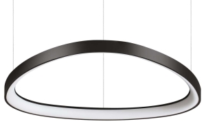 Lampa wisząca na linkach owalna ze ściemniaczem obręcz czarna Ideal Lux 304694 Gemini sp d061 dali/push LED 48W 3000K 61cm