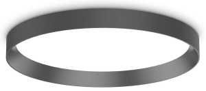 Czarna okrągła lampa sufitowa plafon do łazienki Ideal Lux 306605 Fly pl d45 4000K LED 26W 45cm