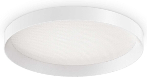 Biała okrągła lampa sufitowa plafon do łazienki Ideal Lux 270296 Fly pl d45 4000K LED 26W 45cm