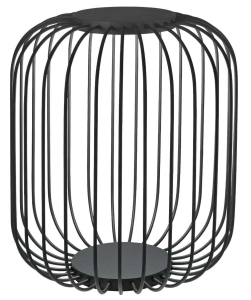 Czarna lampa zewnętrzna podłogowa industrialna Ideal Lux 293394 Djambe pt d55 LED 18W 3000K