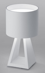 Mała biała ściemnialna lampa stołowa Vivida International 0028.71 DIM Pup Metal LED 11W 3000K CRI90 20cm