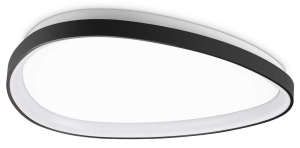 Owalna lampa sufitowa plafon z czarną obręczą Ideal Lux 328959 Gemini pl d061 dali/push LED 27W 3000K 61cm